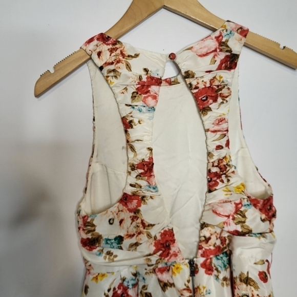 Alice + Olivia Floral Print Silk Dress Size 4 - Picture 7 of 11